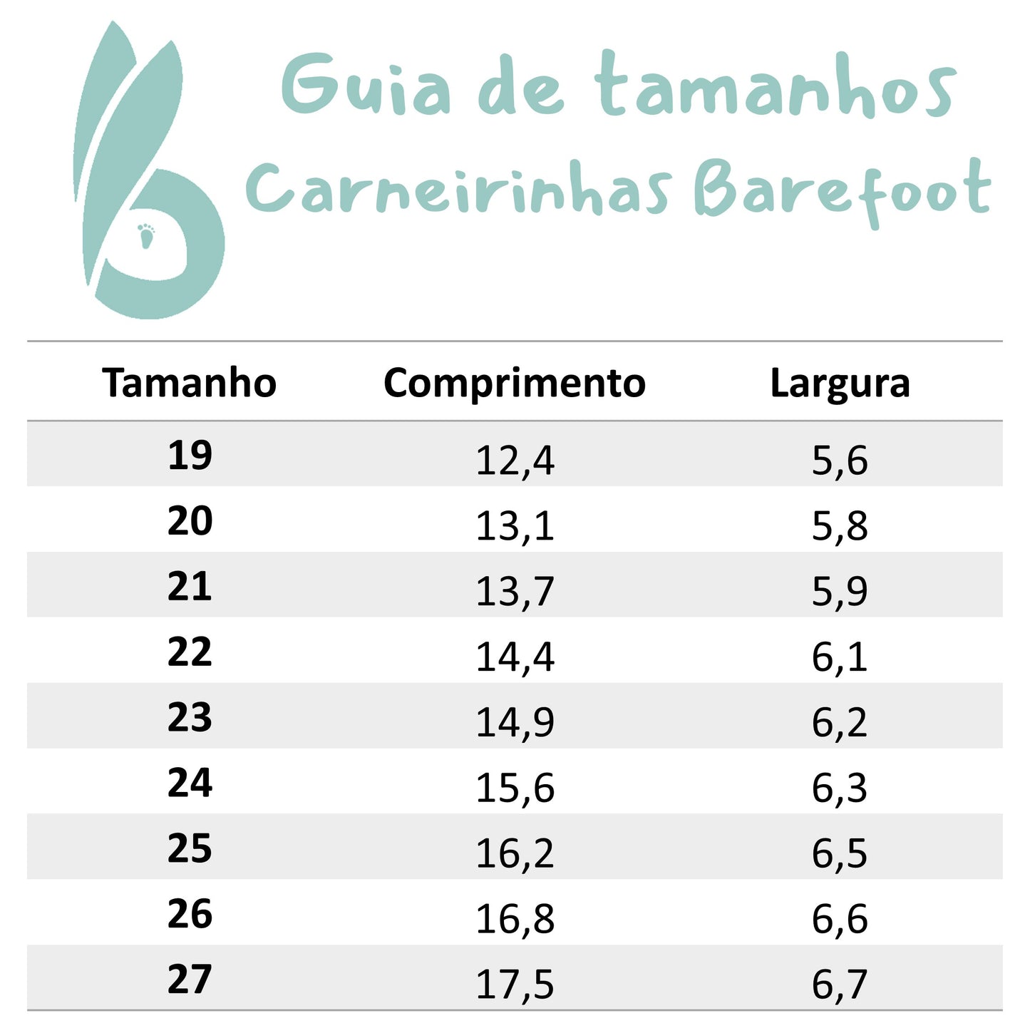 Carneirinhas Barefoot *PRÉ-VENDA*